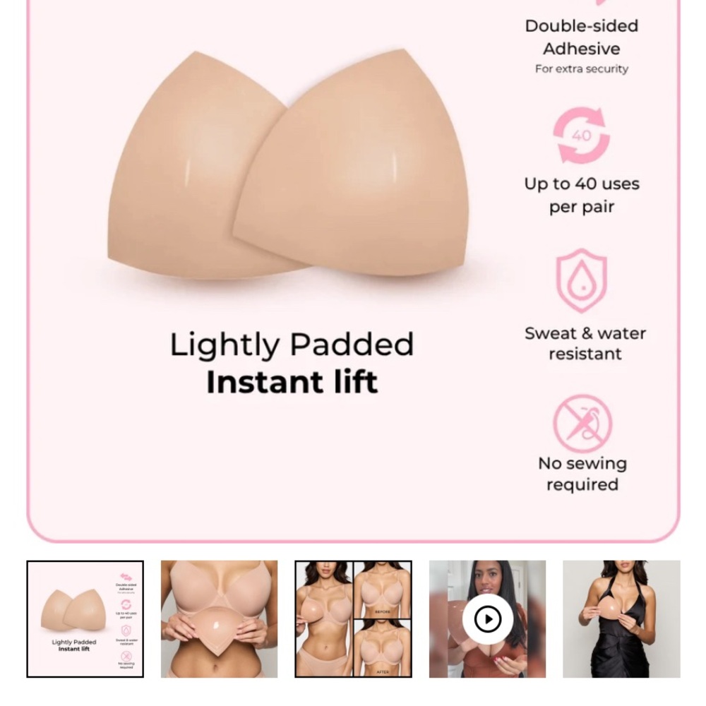 Boomba Invisible Lift Inserts, Beige, Large